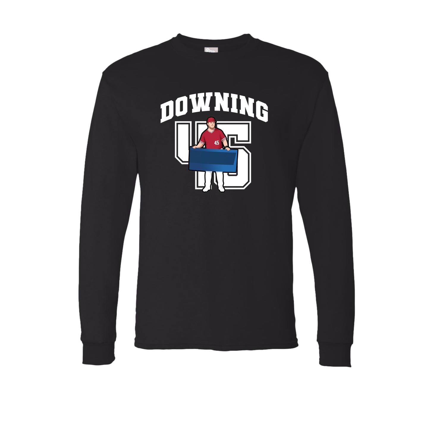 Long Sleeve Tee — Number in Black