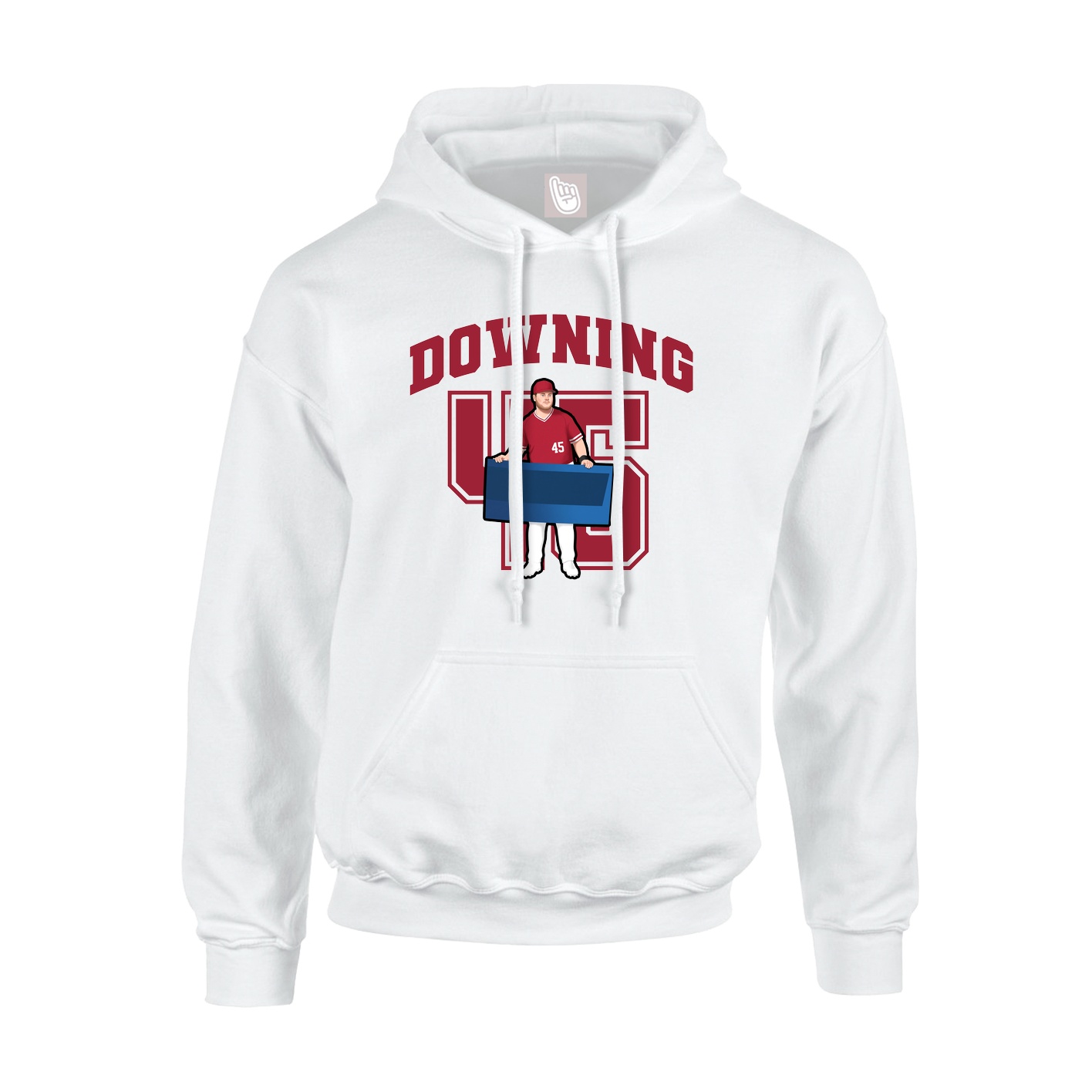 Hoodie — Number in White