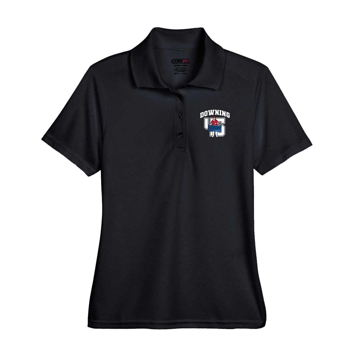 Performance Polo — Number in Black
