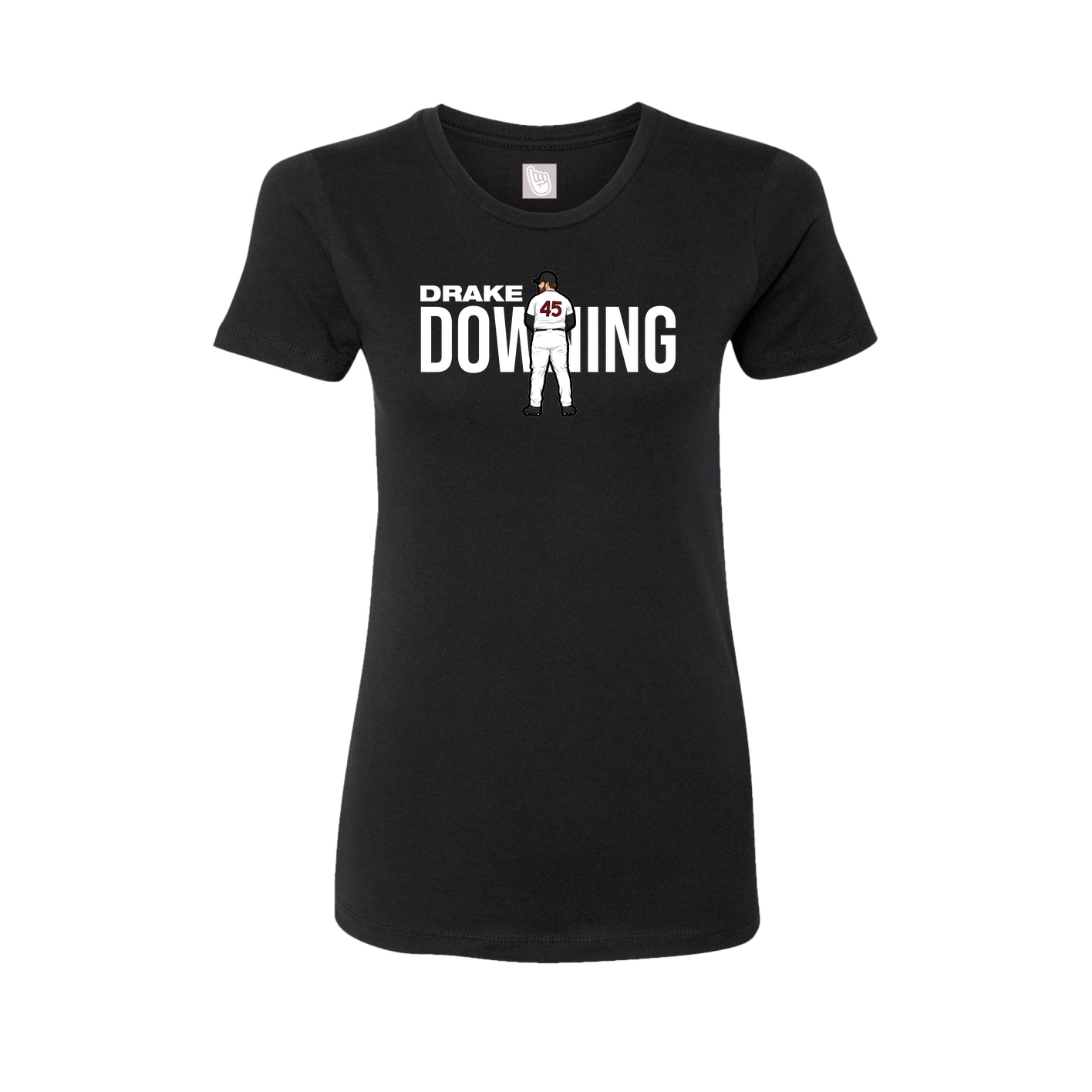 Fitted Women's Tee — Player Name in Black