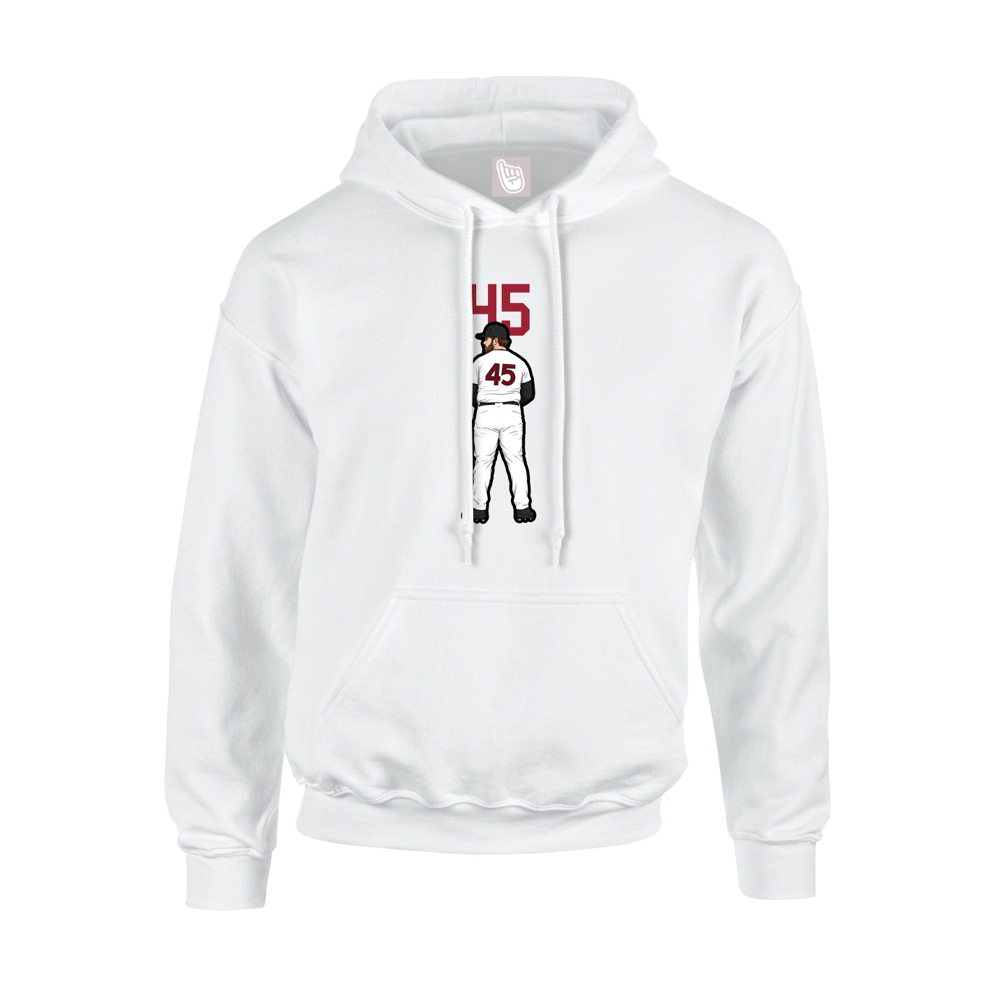 Hoodie — Number Top in White