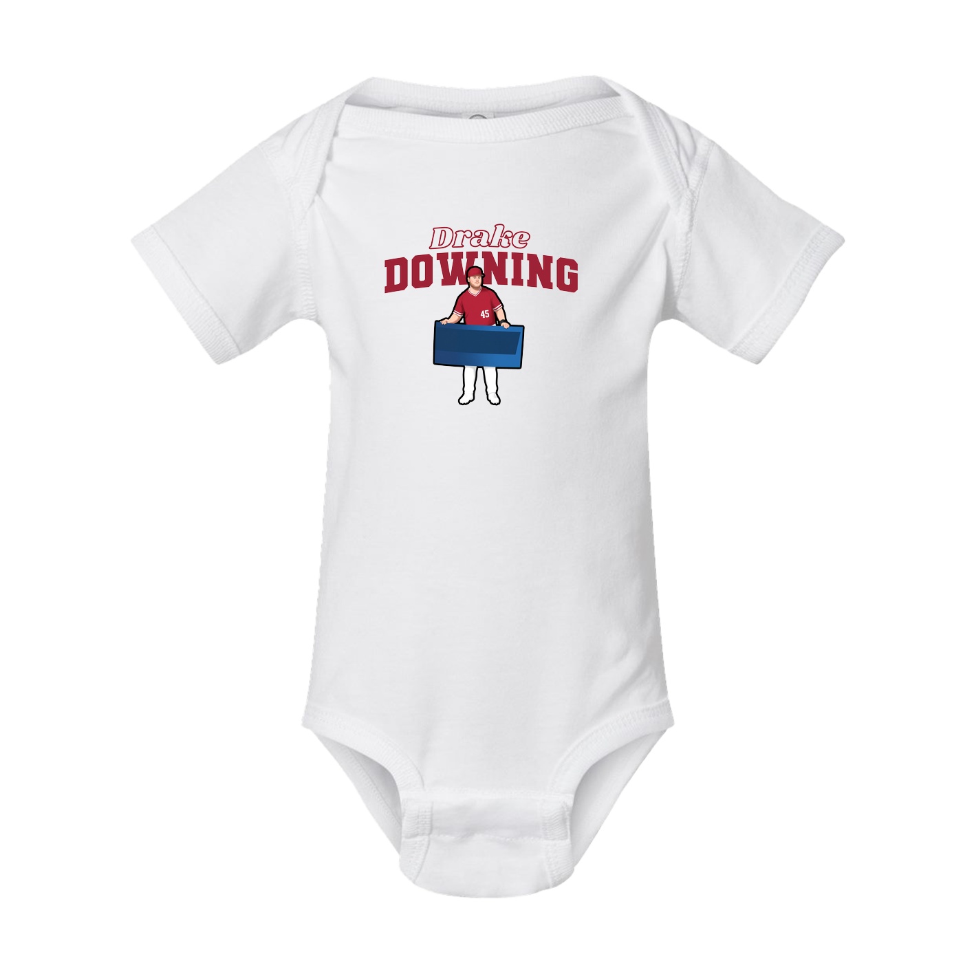 Baby Onesie — Name Arch in White