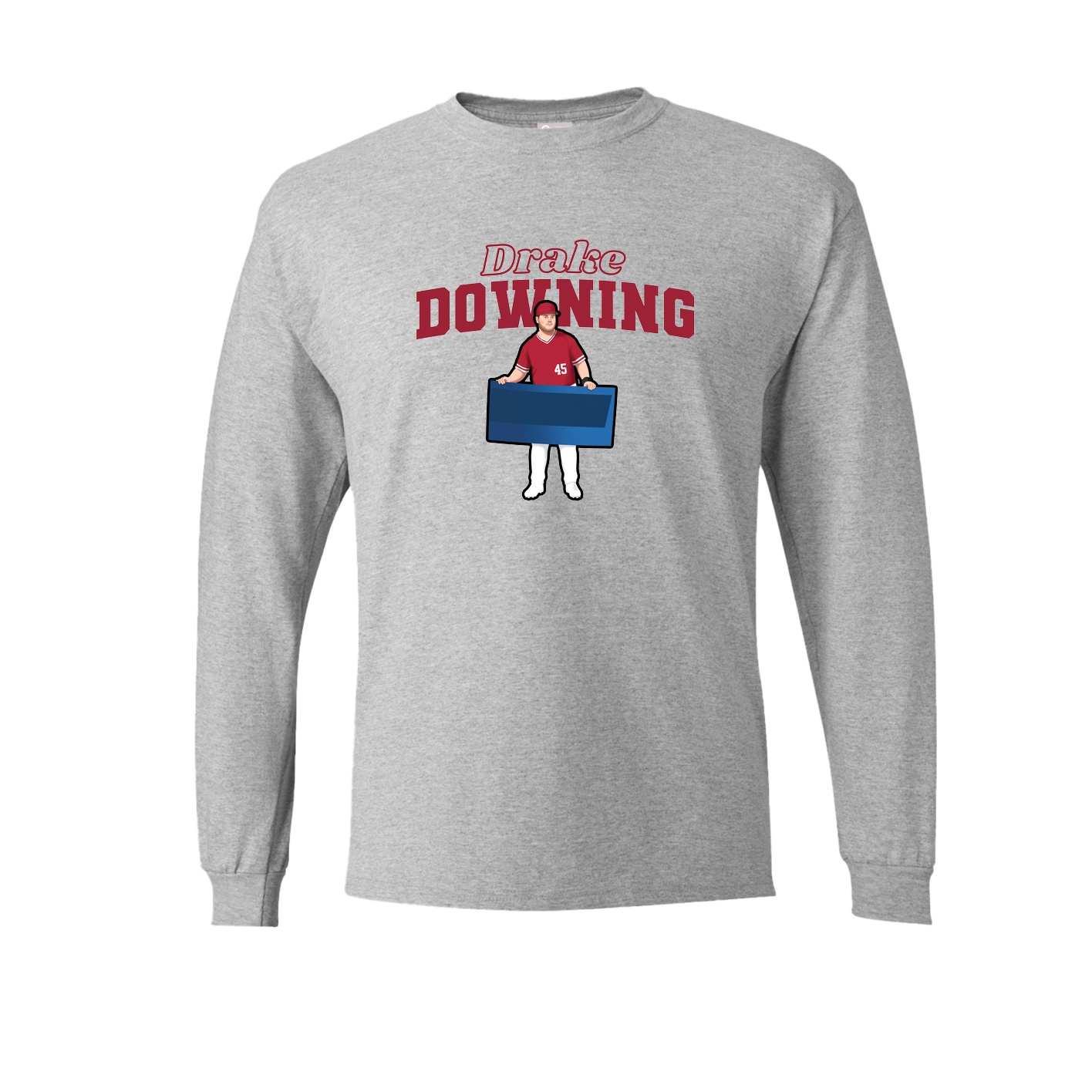 Long Sleeve Tee — Name Arch in Grey