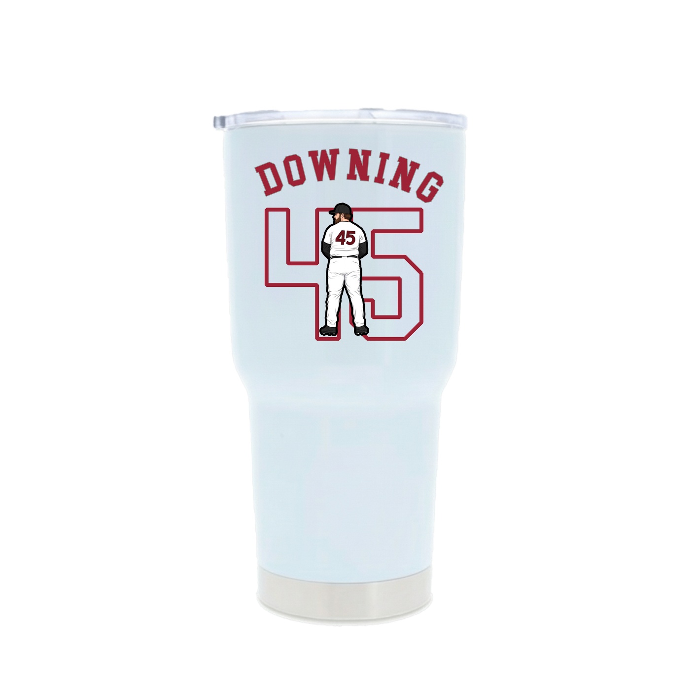 30oz Stainless Steel Tumbler — Shirsey Arch in White