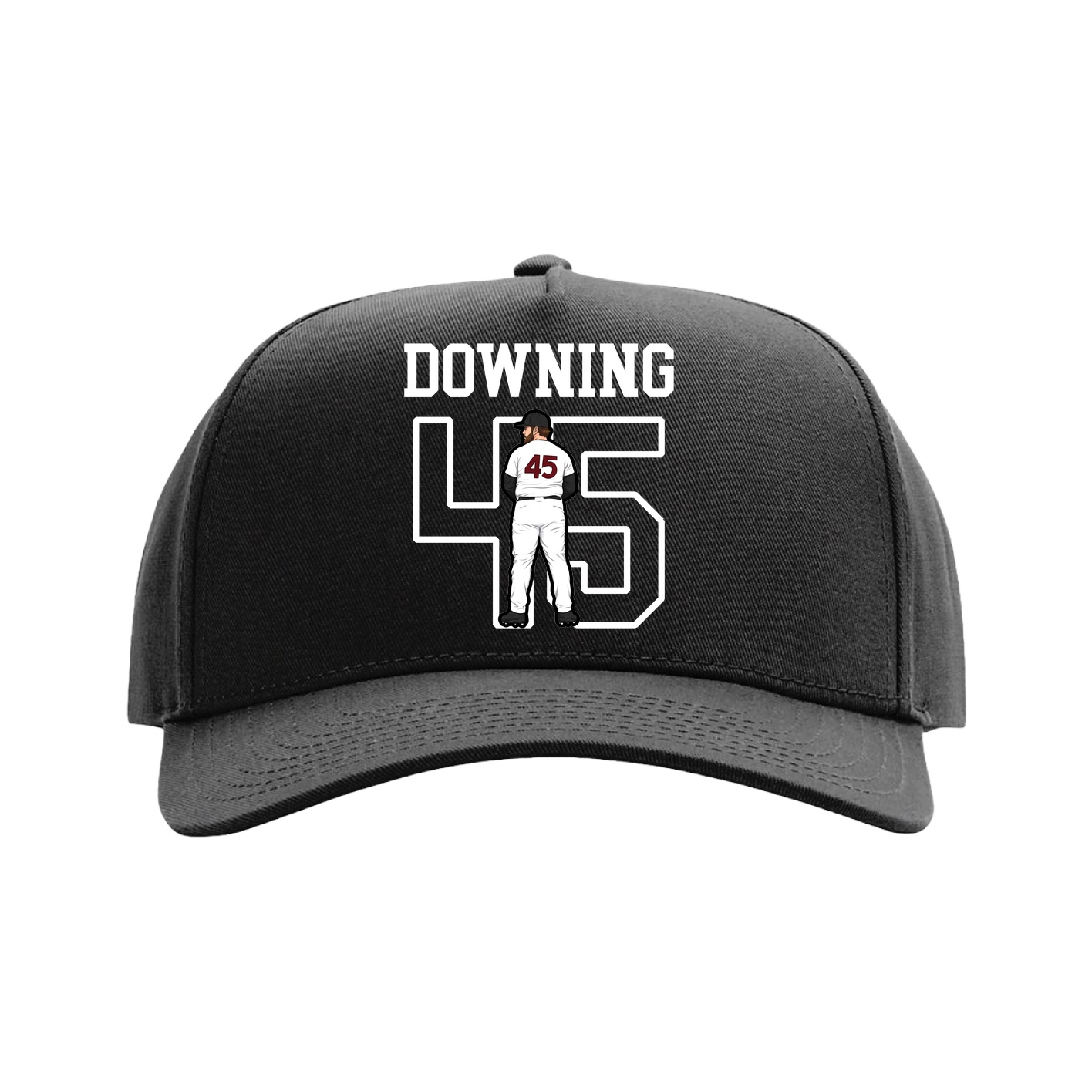 Full Fabric Five-Panel Champ Cap — Shirsey in Black