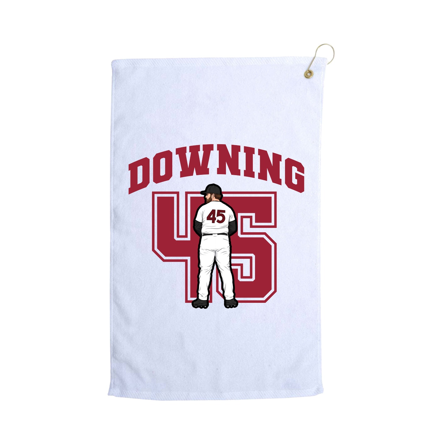 Golf Towel — Number in White