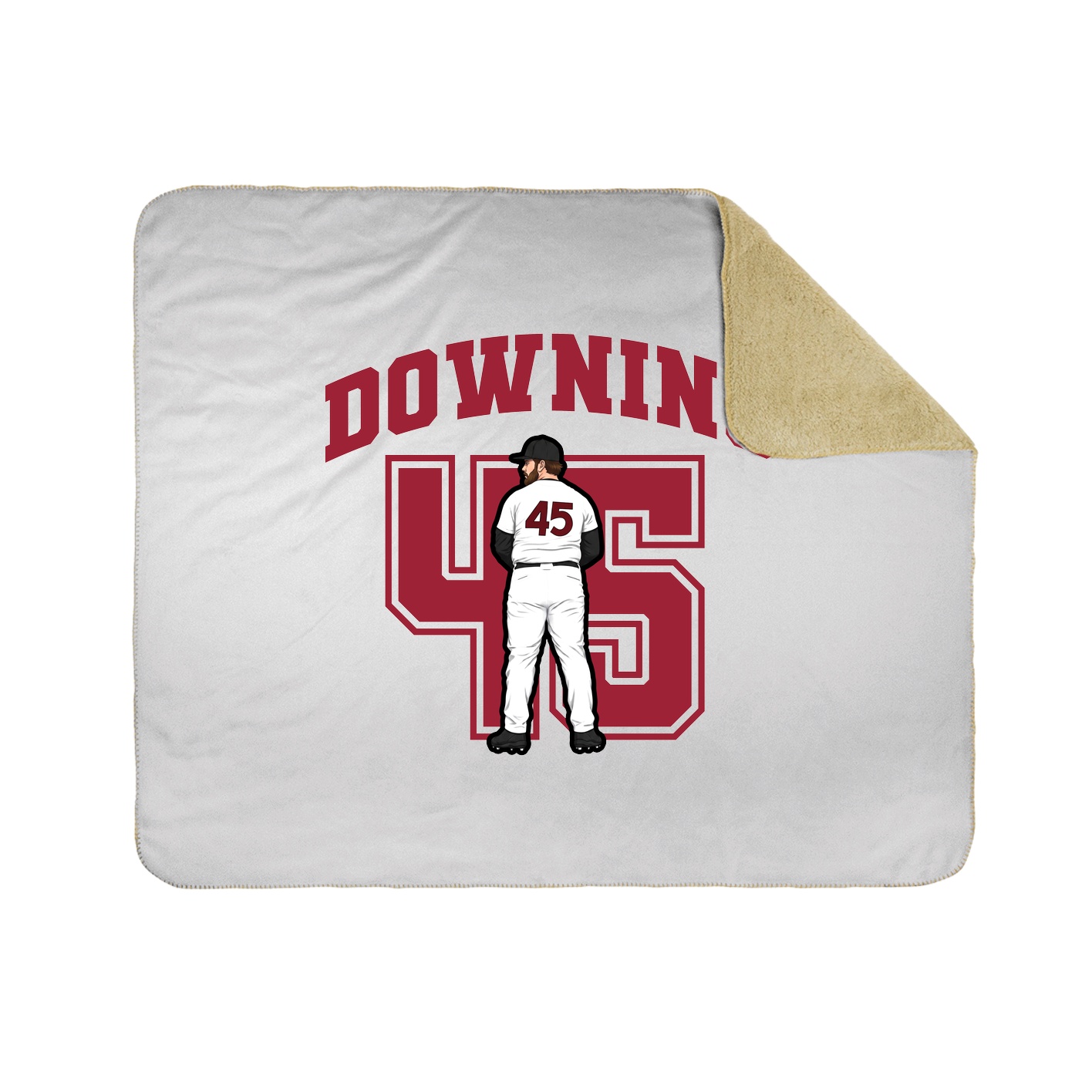Throw Blanket — Number in White