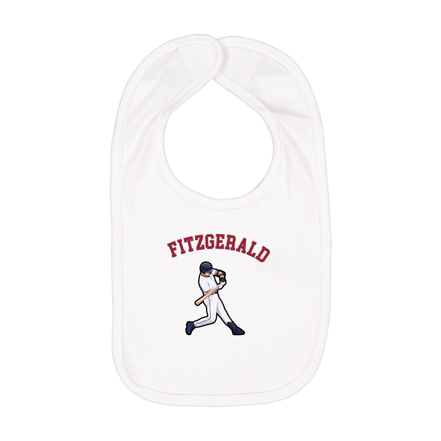 Infant Bib — Shirsey Arch in White