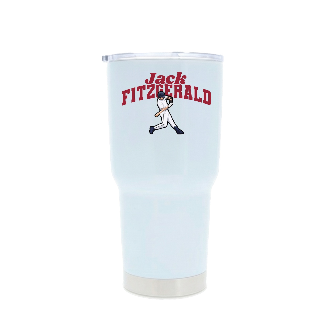 30oz Stainless Steel Tumbler — Signature Arch in White