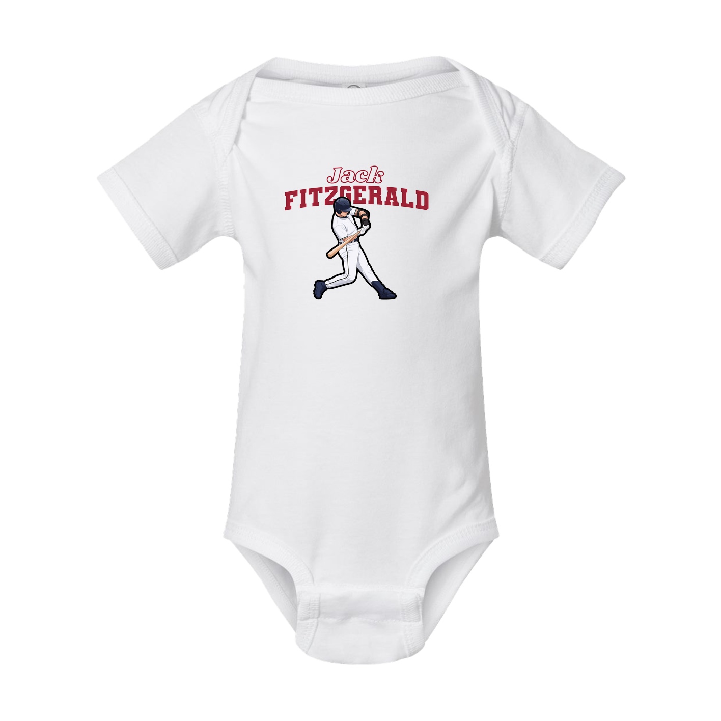 Baby Onesie — Name Arch in White