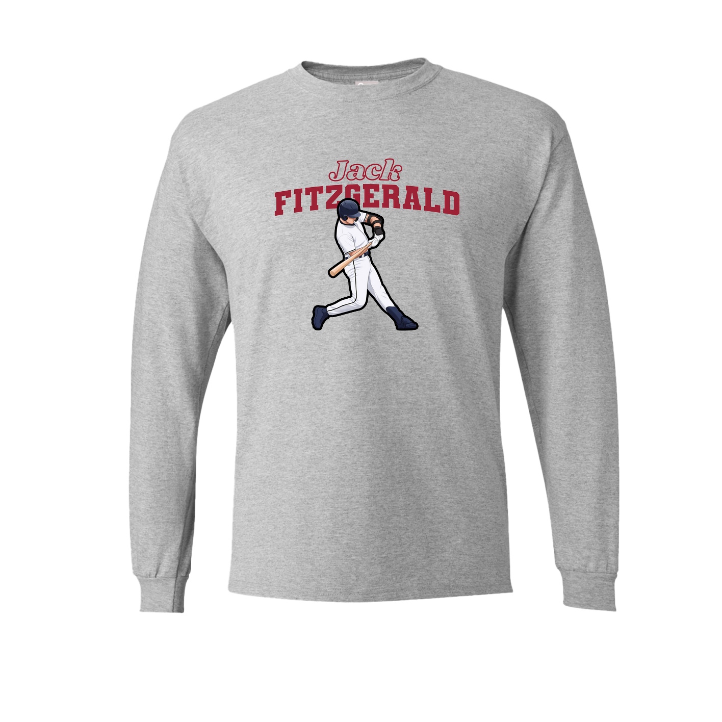 Long Sleeve Tee — Name Arch in Grey