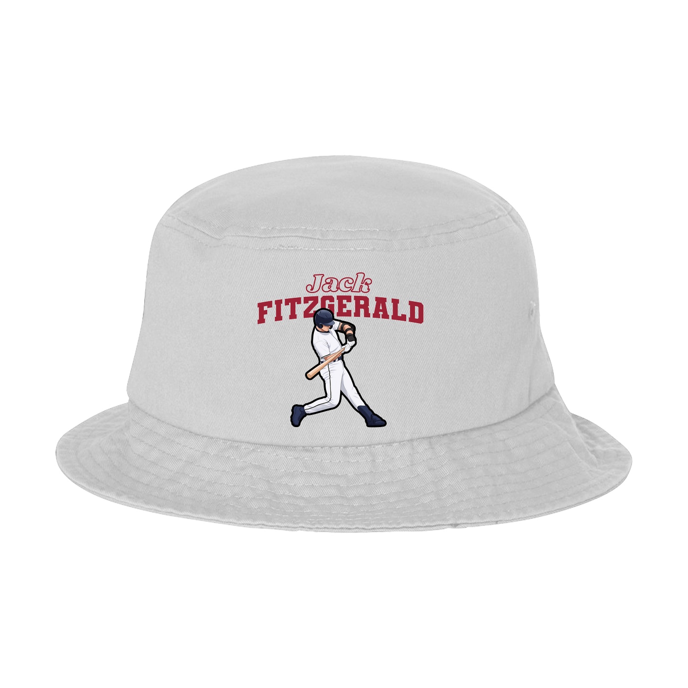 Bucket Cap — Name Arch in White