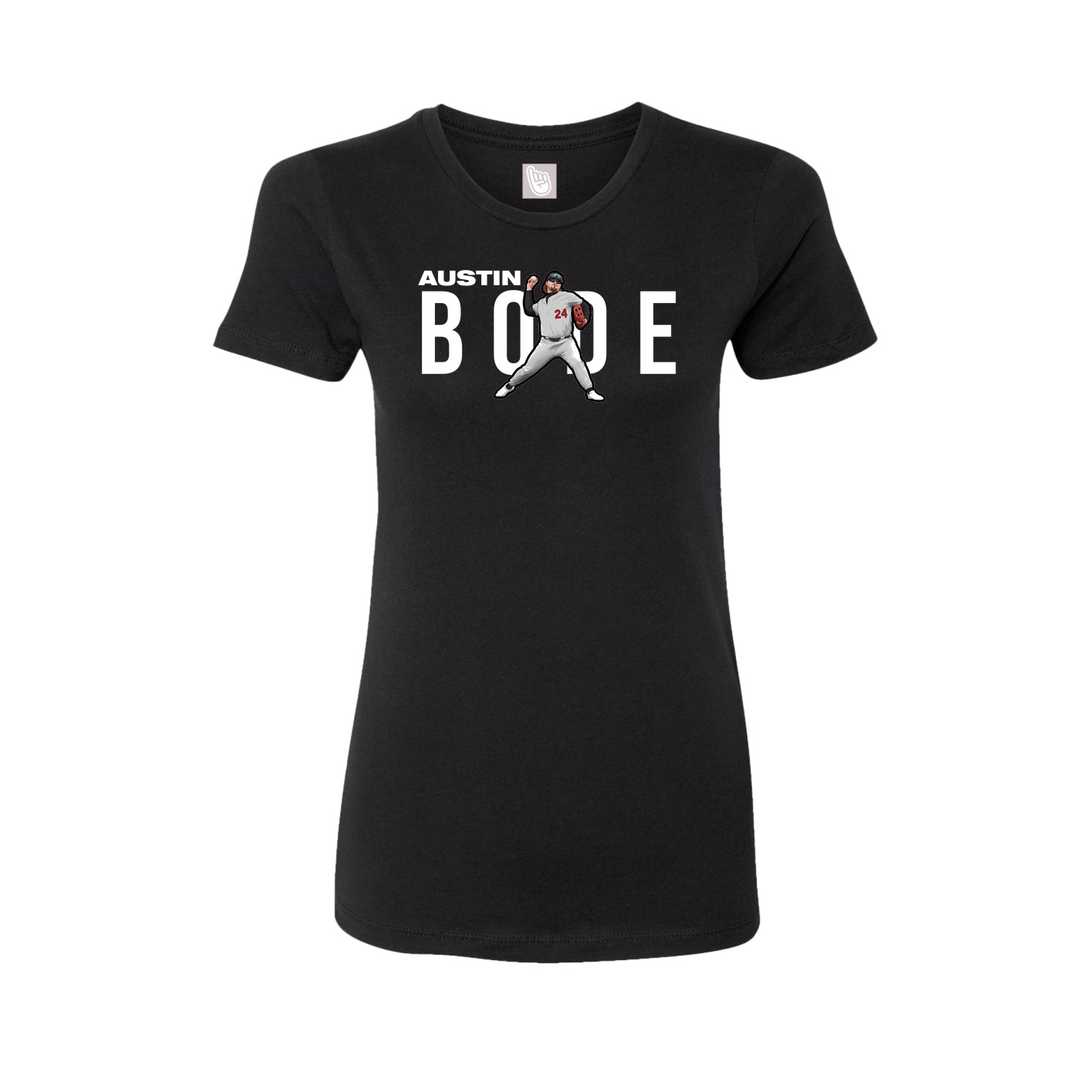 Fitted Women's Tee — Player Name in Black