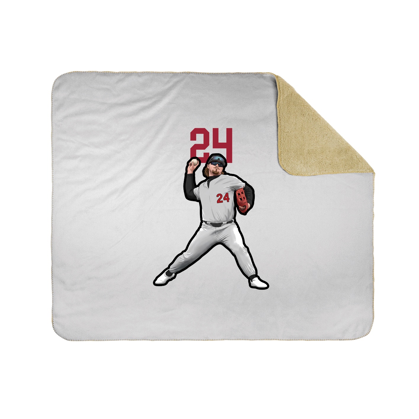 Throw Blanket — Number Top in White