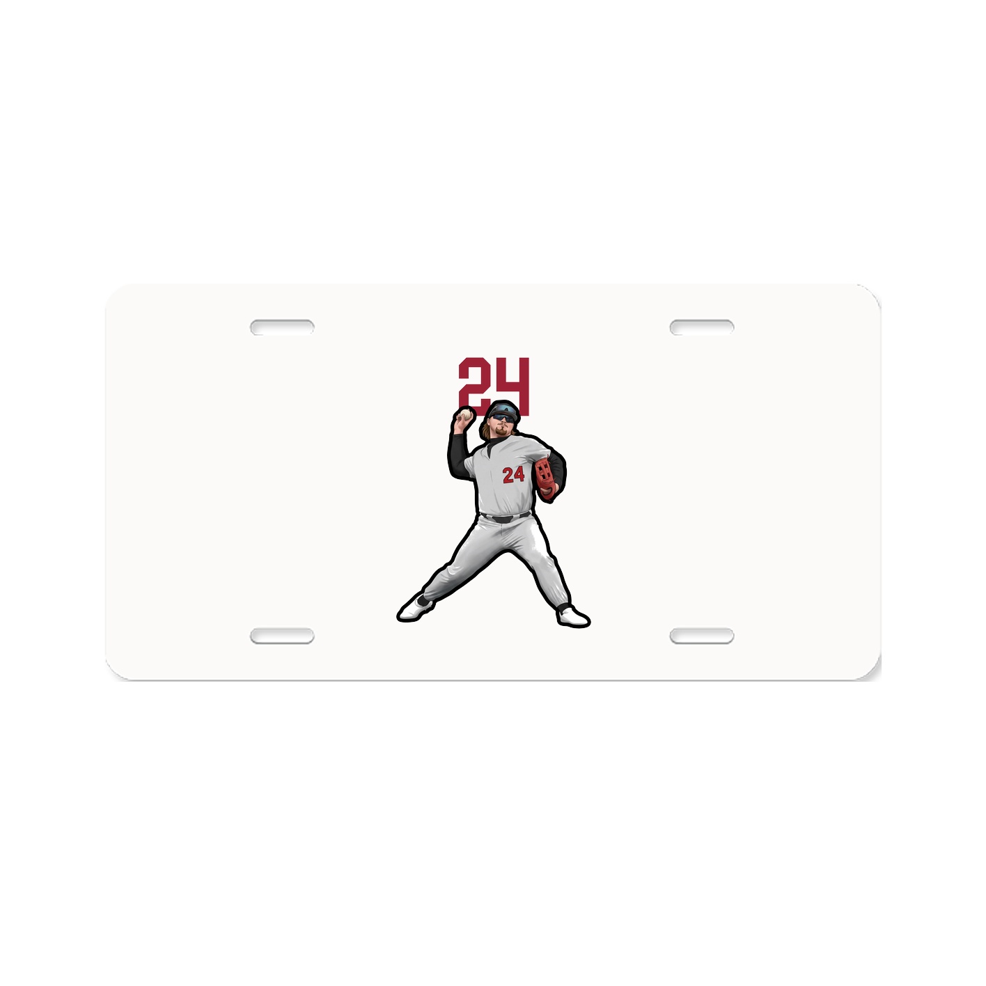License Plate — Number Top in Classic