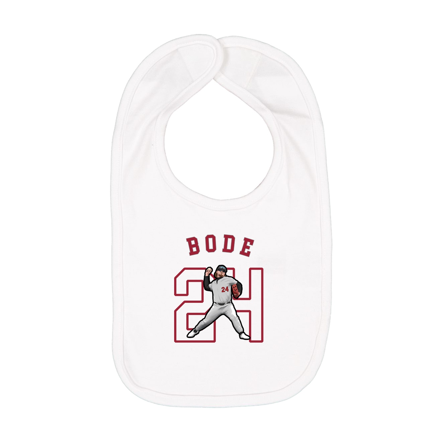 Infant Bib — Shirsey Arch in White