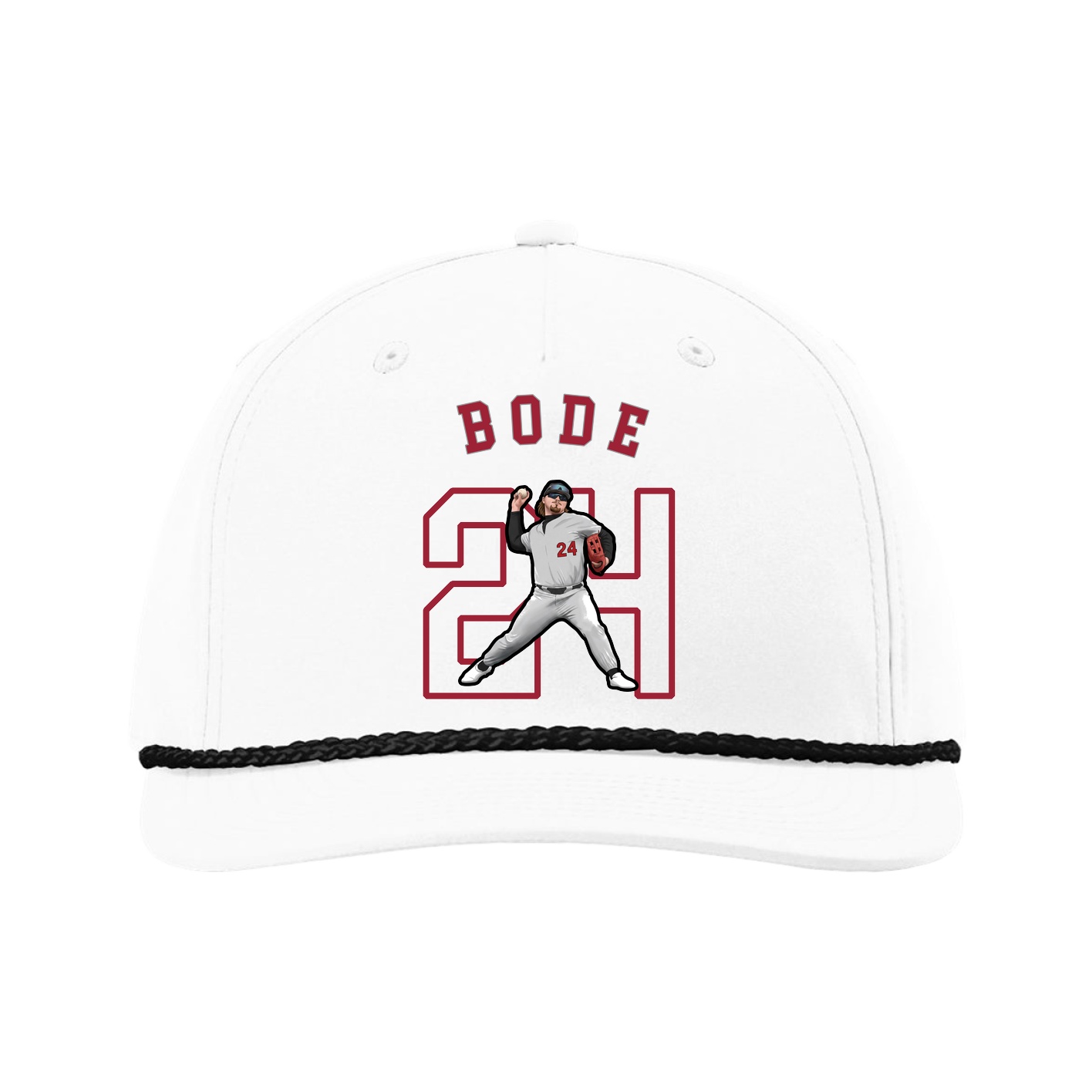 Five-Panel Classic Rope Cap — Shirsey Arch in White