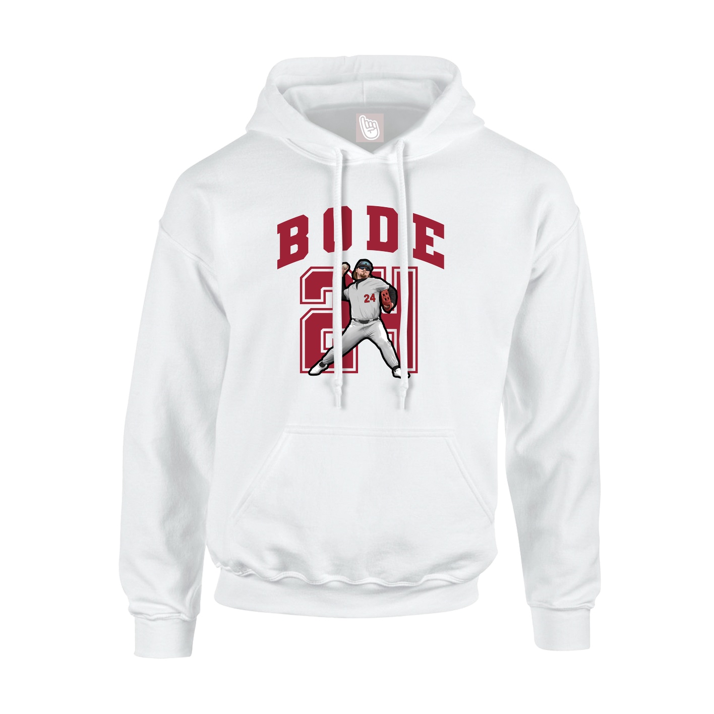 Hoodie — Number in White