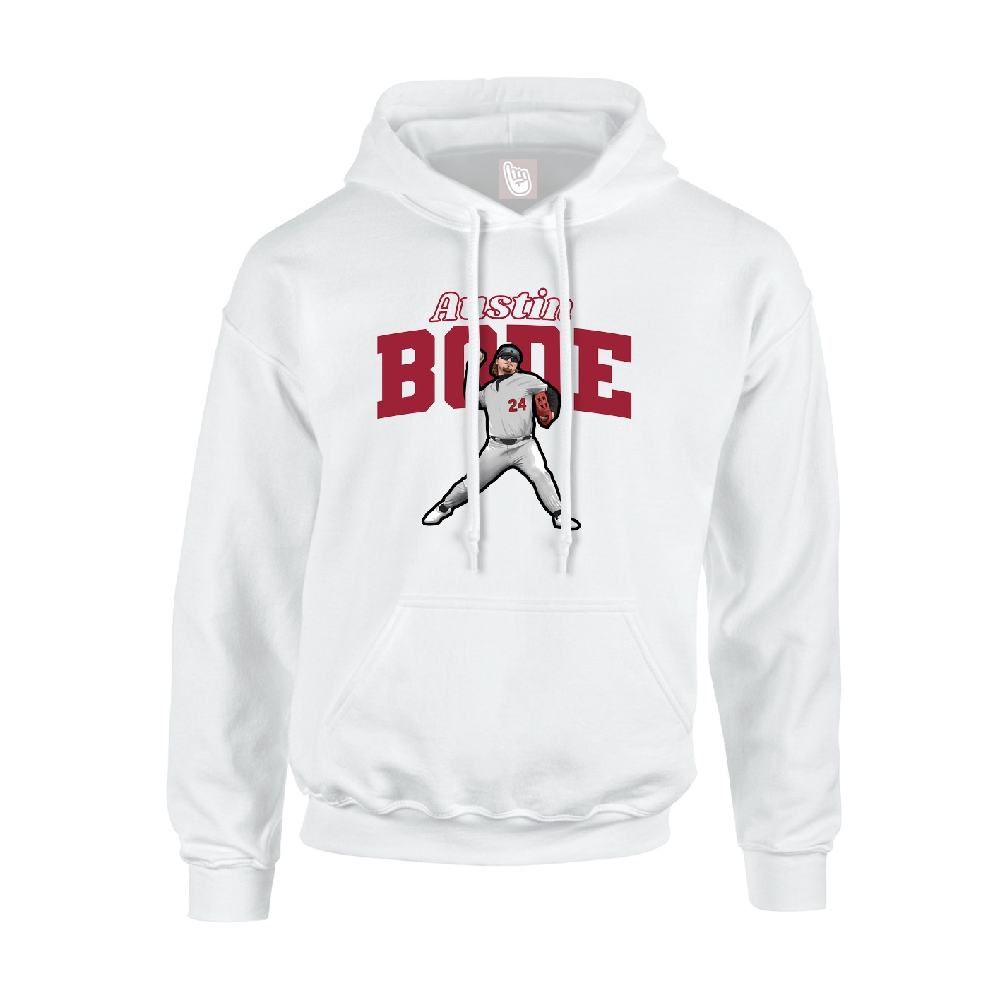 Hoodie — Name Arch in White