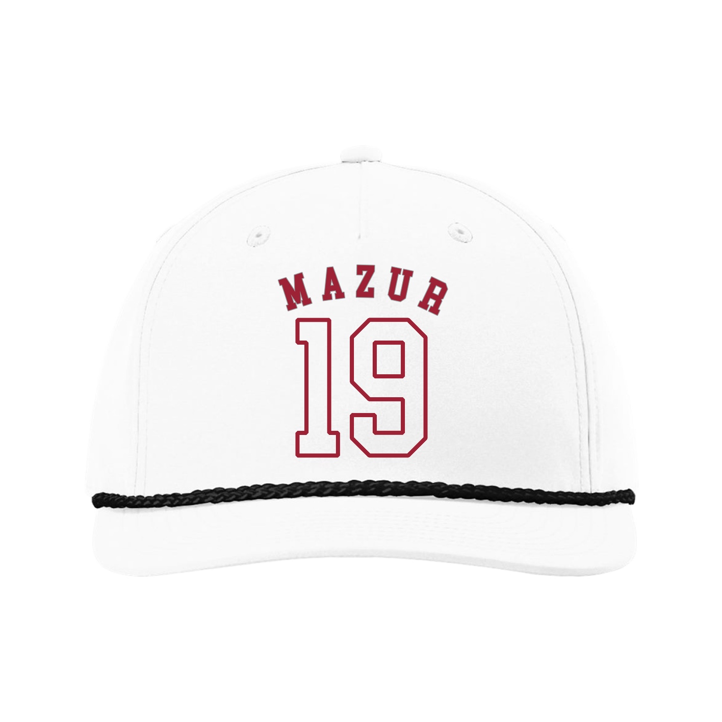 Five-Panel Classic Rope Cap — Shirsey Arch in White