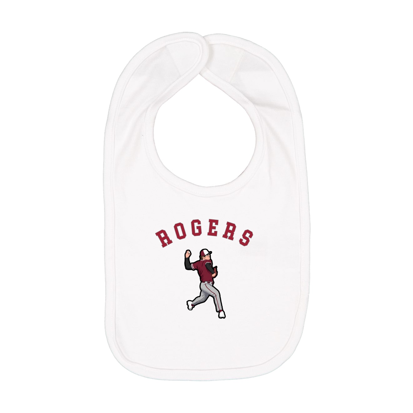 Infant Bib — Shirsey Arch in White