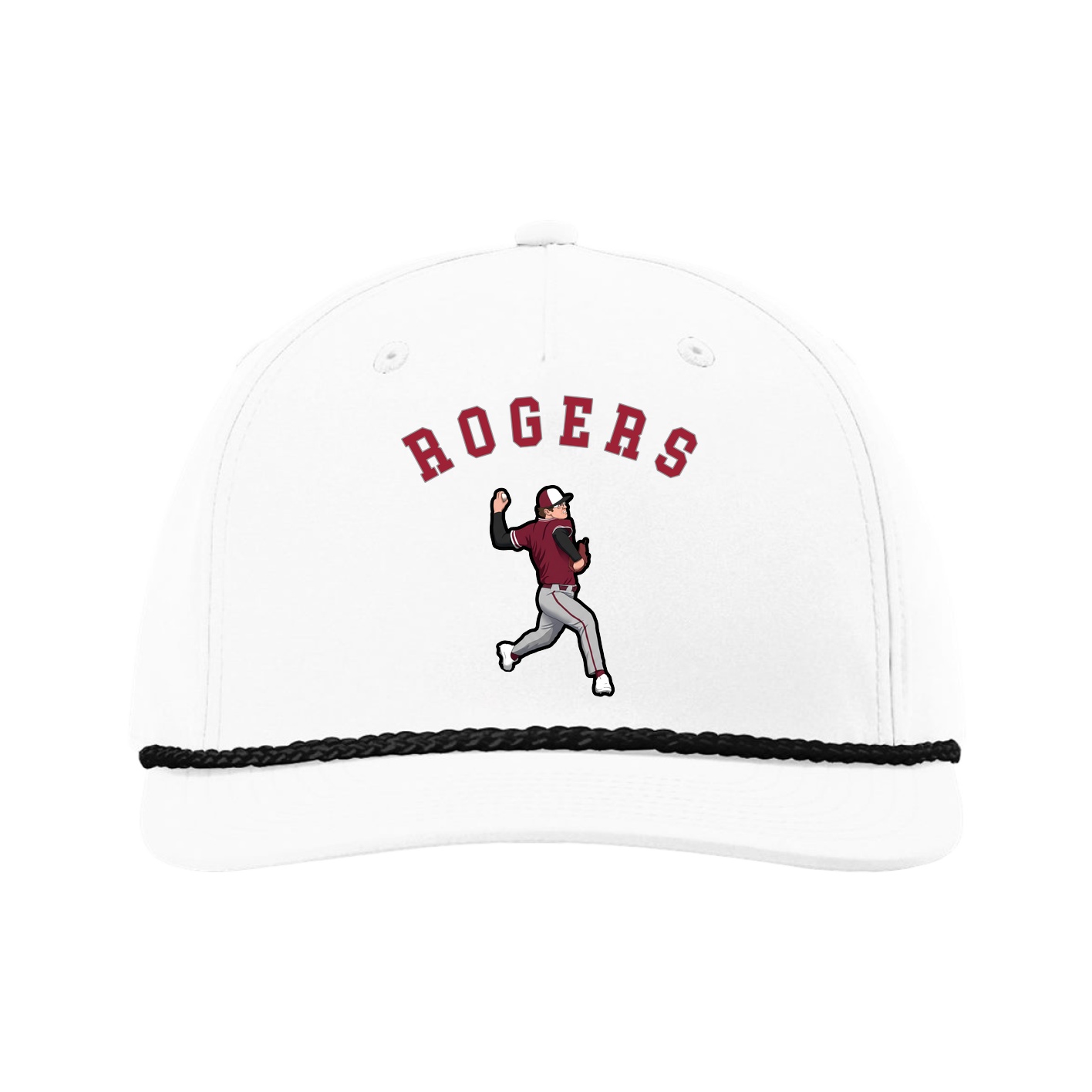 Five-Panel Classic Rope Cap — Shirsey Arch in White