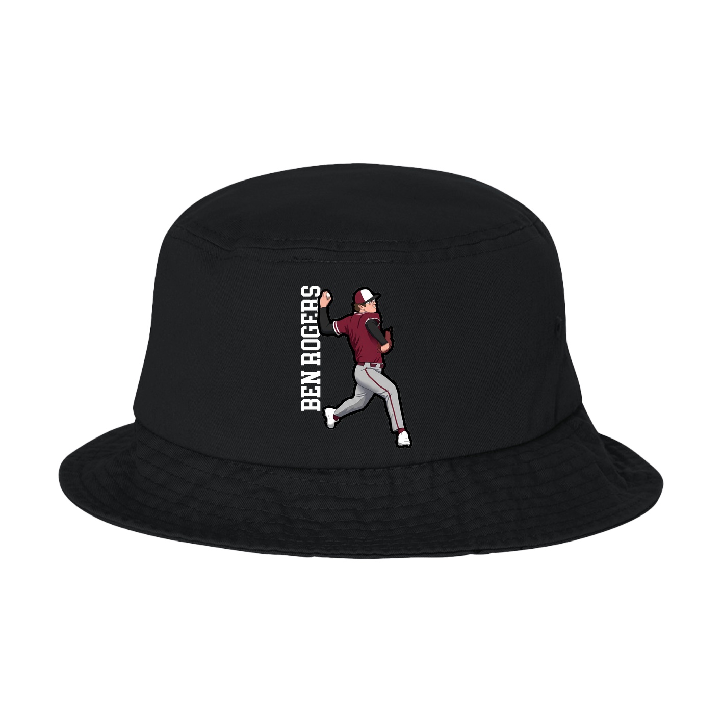 Bucket Cap — Name Vertical in Black