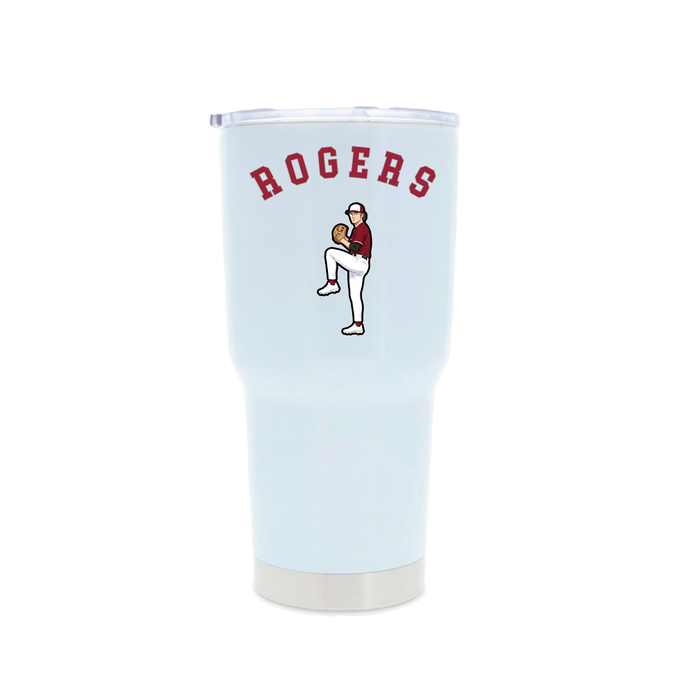 30oz Stainless Steel Tumbler — Shirsey Arch in White