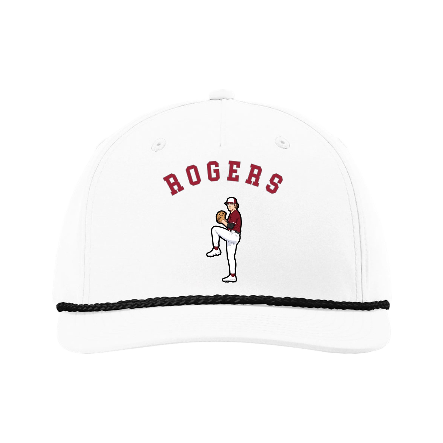 Five-Panel Classic Rope Cap — Shirsey Arch in White