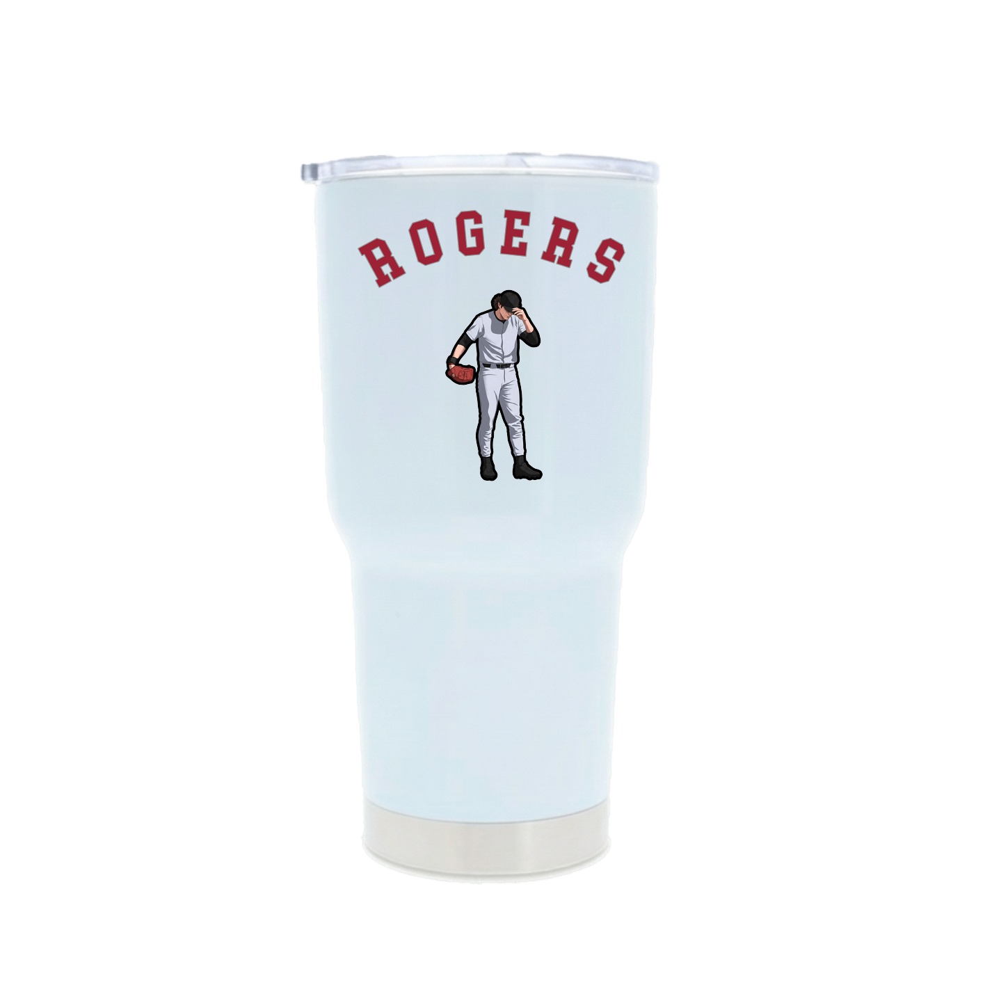 30oz Stainless Steel Tumbler — Shirsey Arch in White