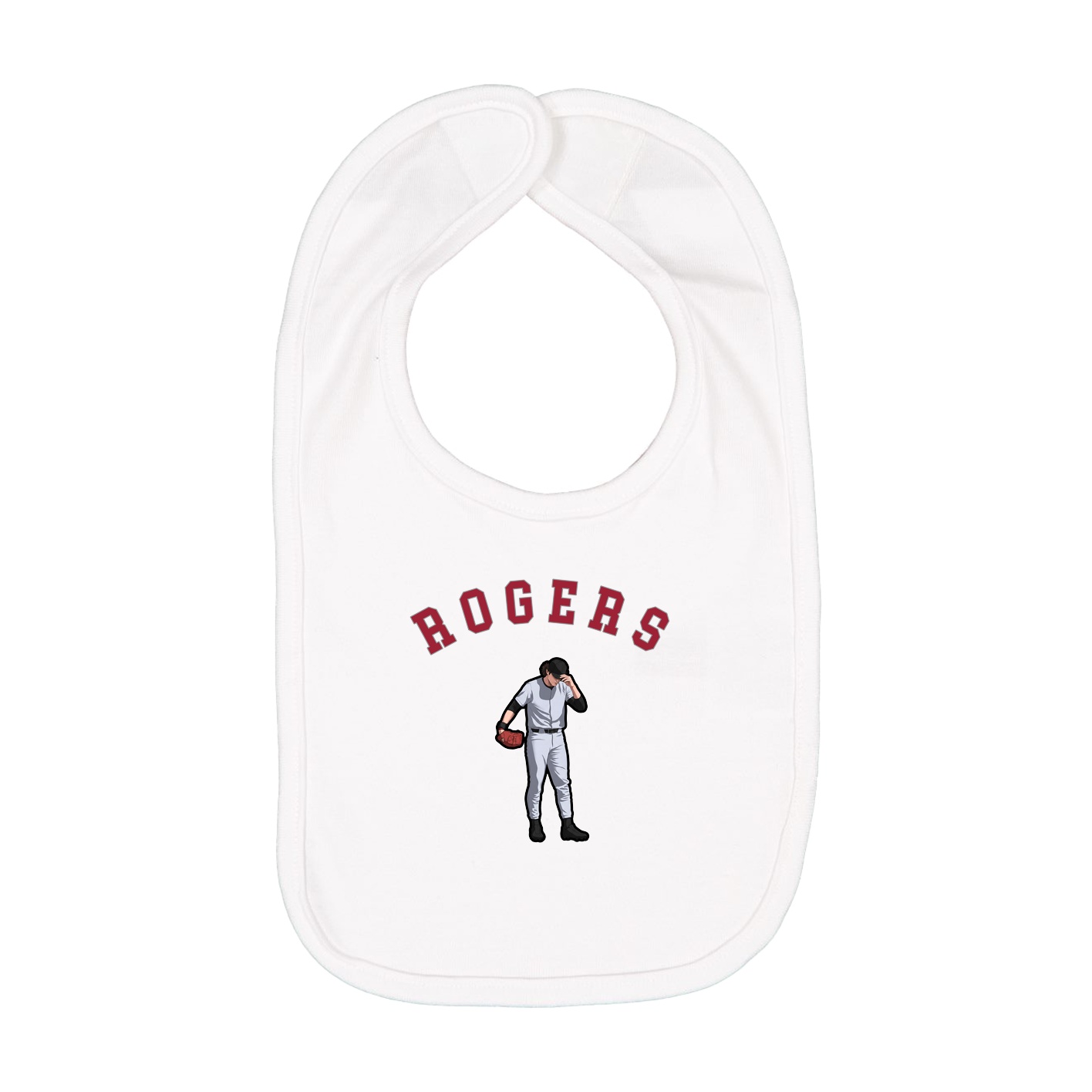 Infant Bib — Shirsey Arch in White
