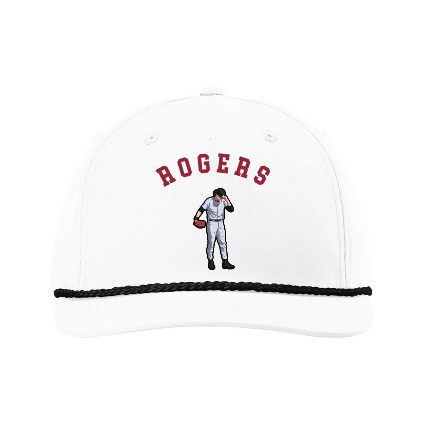 Five-Panel Classic Rope Cap — Shirsey Arch in White