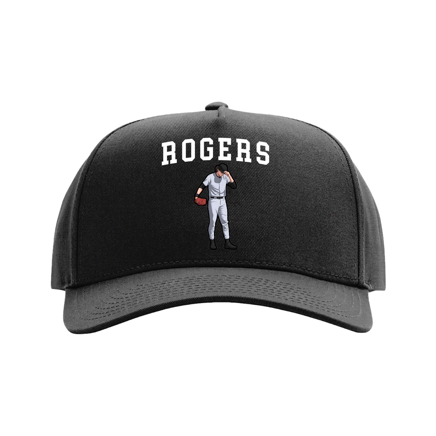 Full Fabric Five-Panel Champ Cap — Shirsey in Black