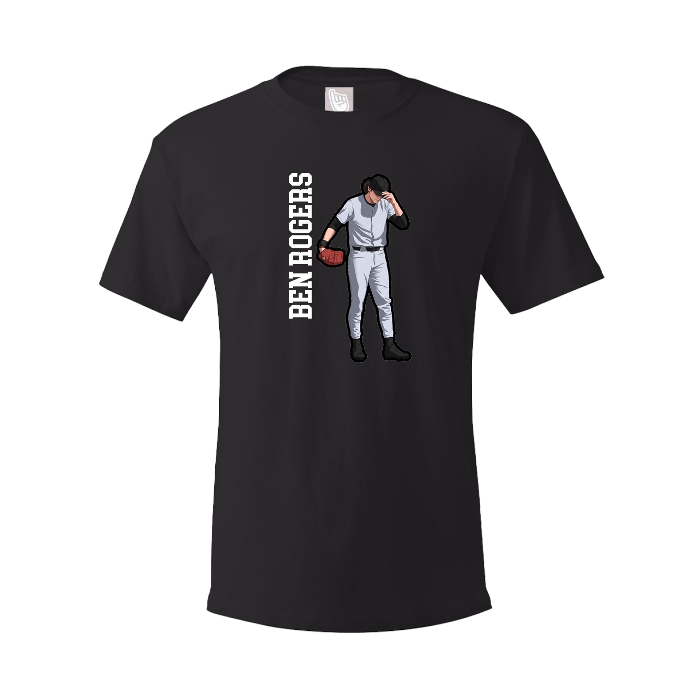 Tee — Name Vertical in Black