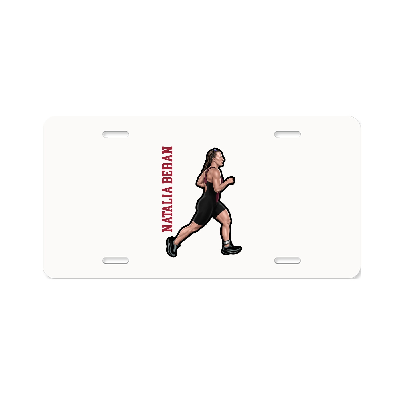 License Plate — Name Vertical in Classic