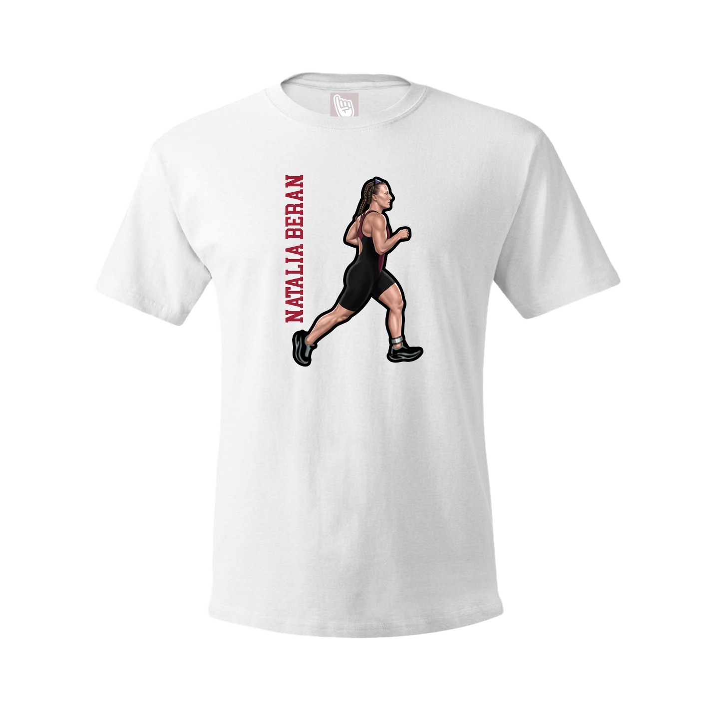 Tee — Name Vertical in White