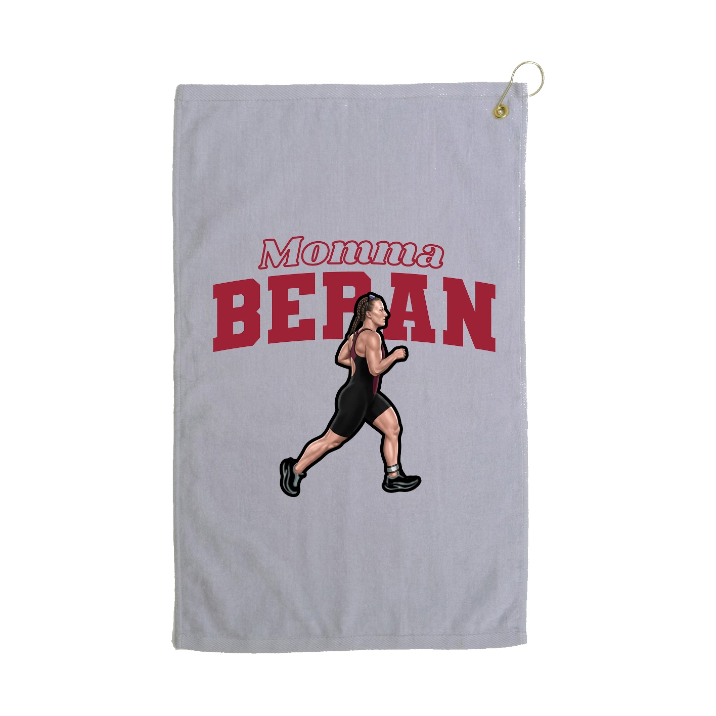 Golf Towel — Mothers Day Block in Grey