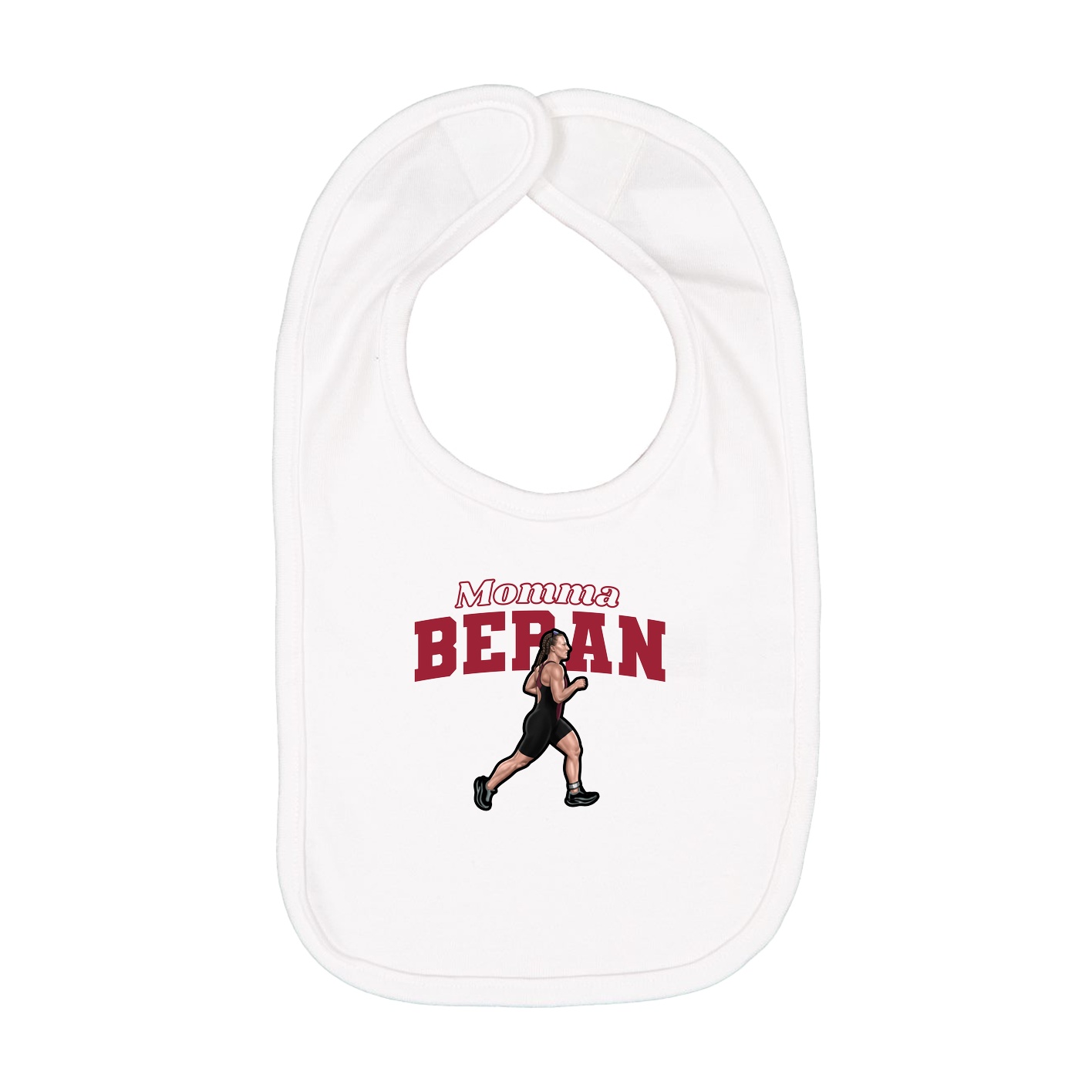 Infant Bib — Mothers Day Block in White