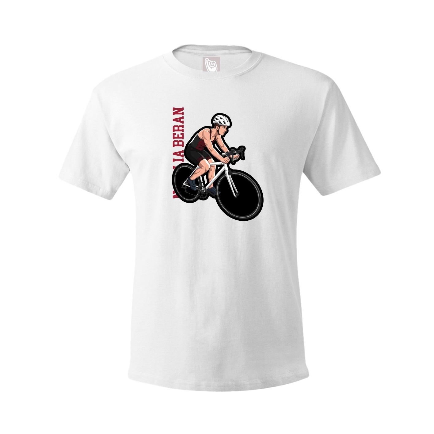 Tee — Name Vertical in White