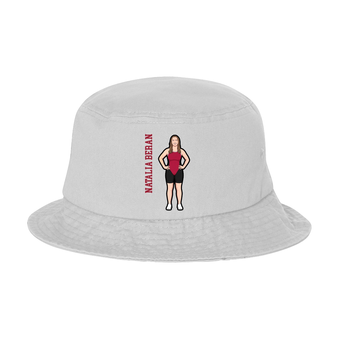 Bucket Cap — Name Vertical in White