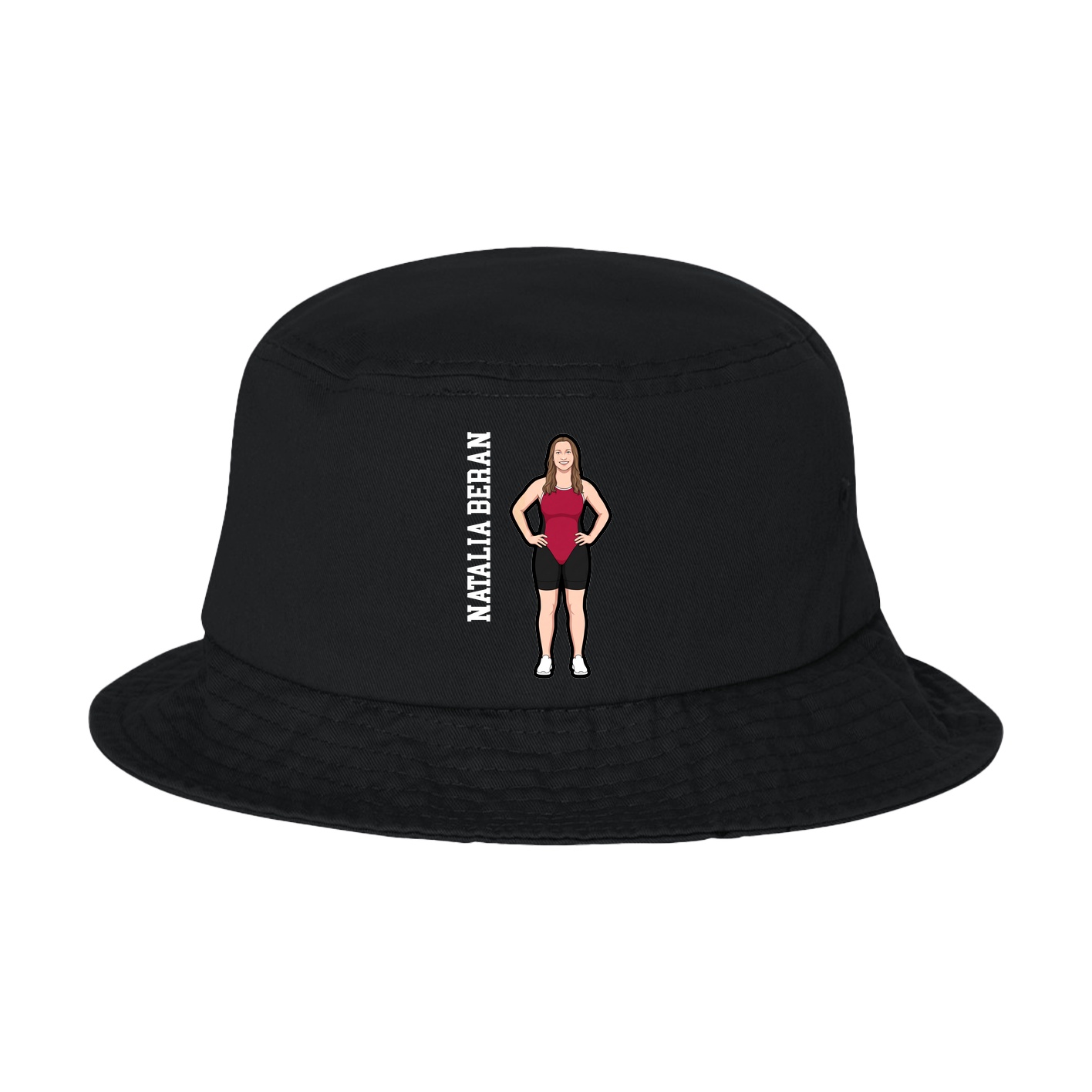 Bucket Cap — Name Vertical in Black