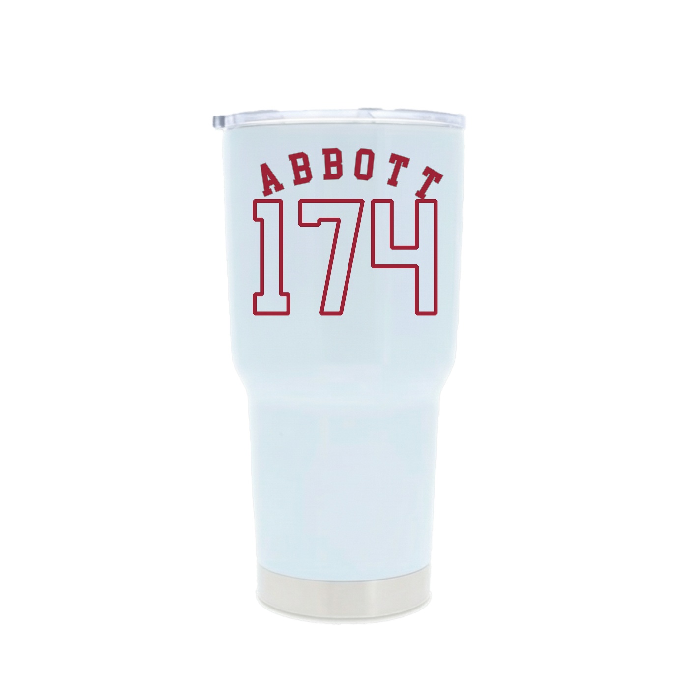30oz Stainless Steel Tumbler — Shirsey Arch in White