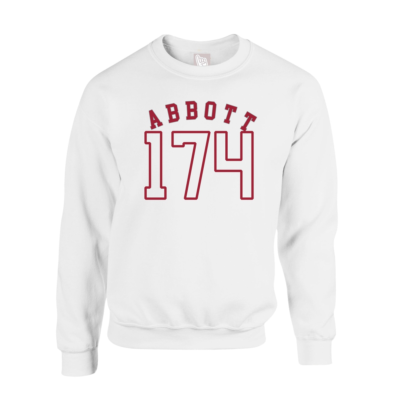 Fleece Crew — Shirsey Arch in White
