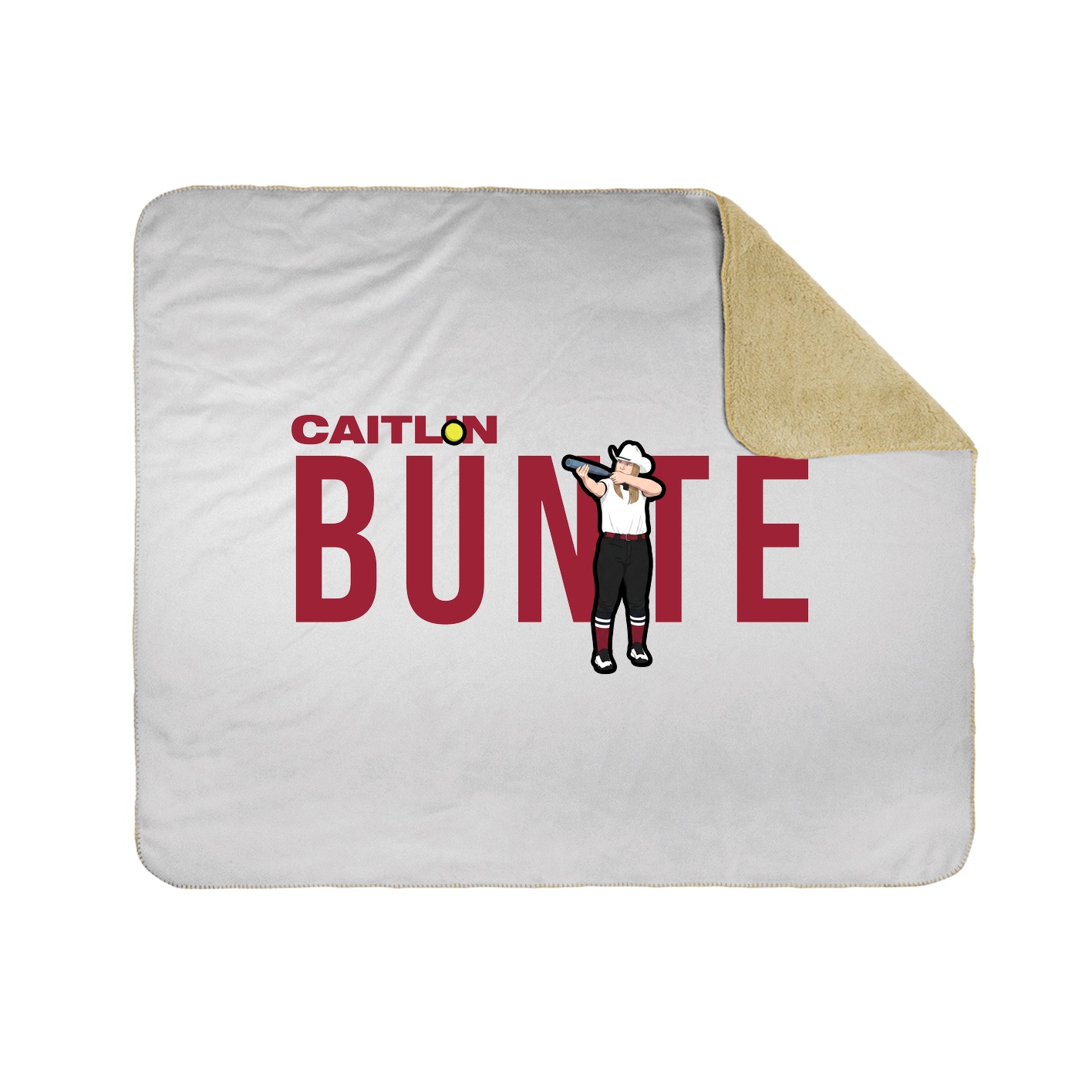 Throw Blanket — Player Name in White