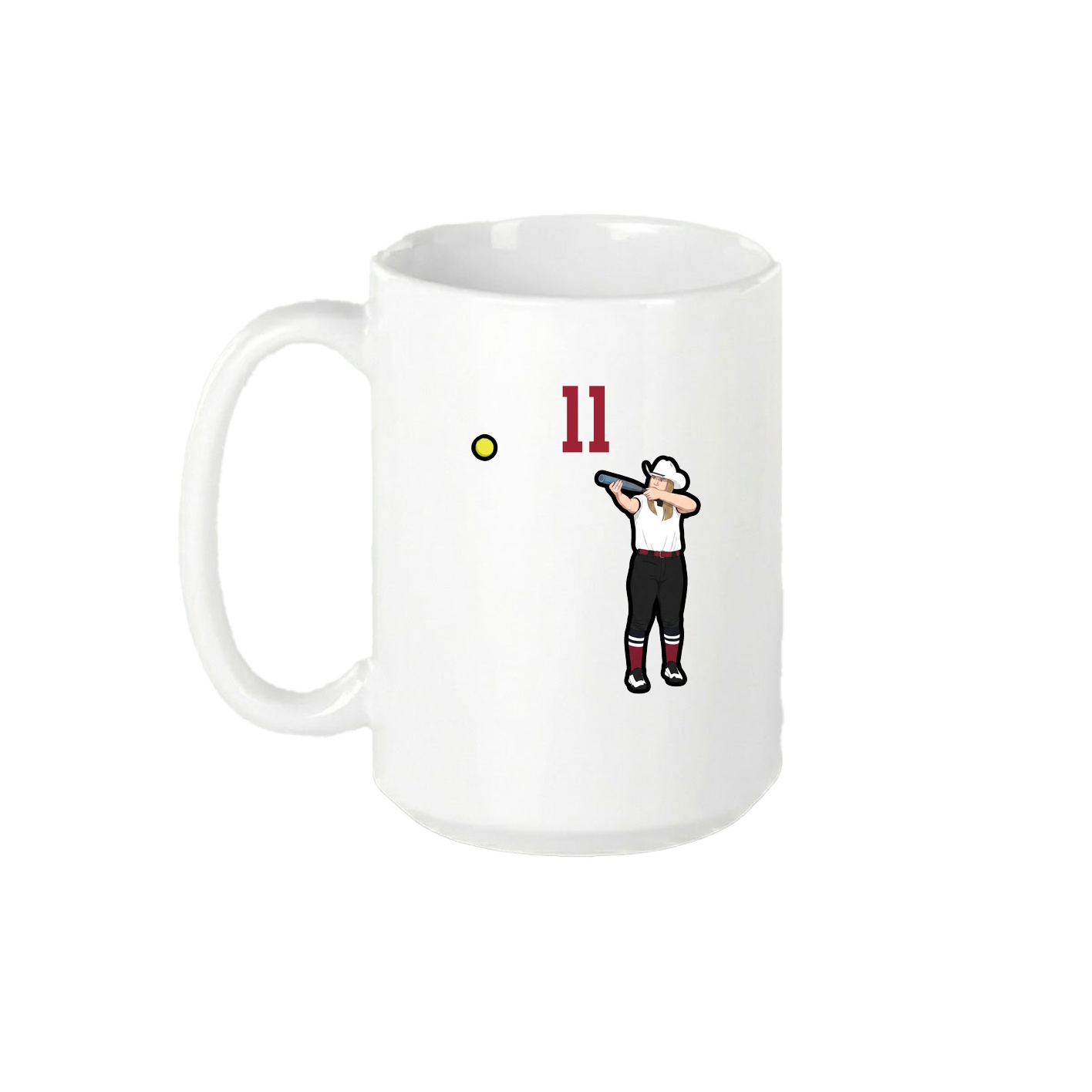 15oz Coffee Mug — Number Top in White