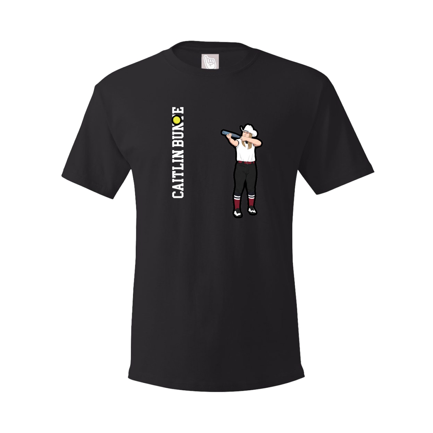 Youth Tee — Name Vertical in Black