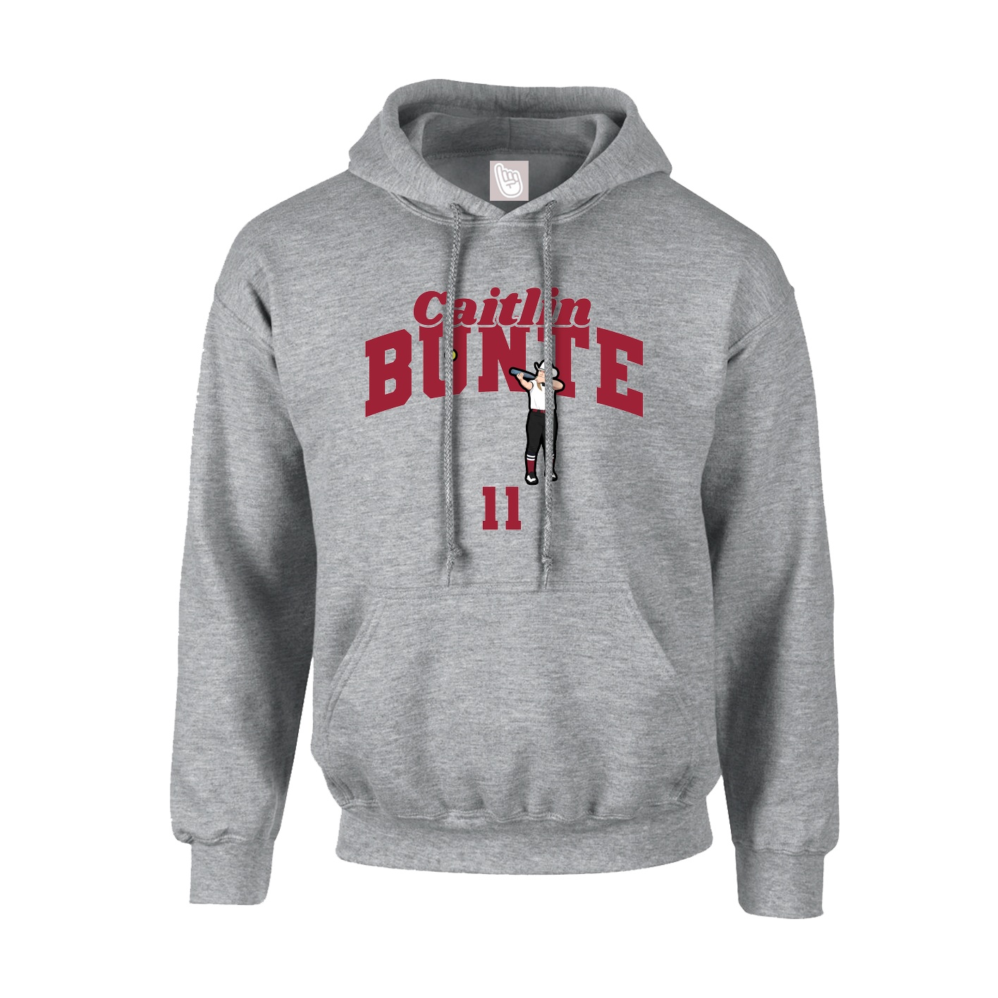 Youth Hoodie — Signature Arch in Grey
