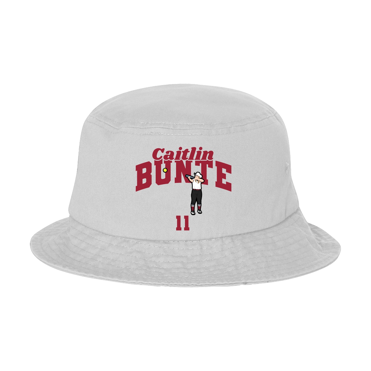 Bucket Cap — Signature Arch in White