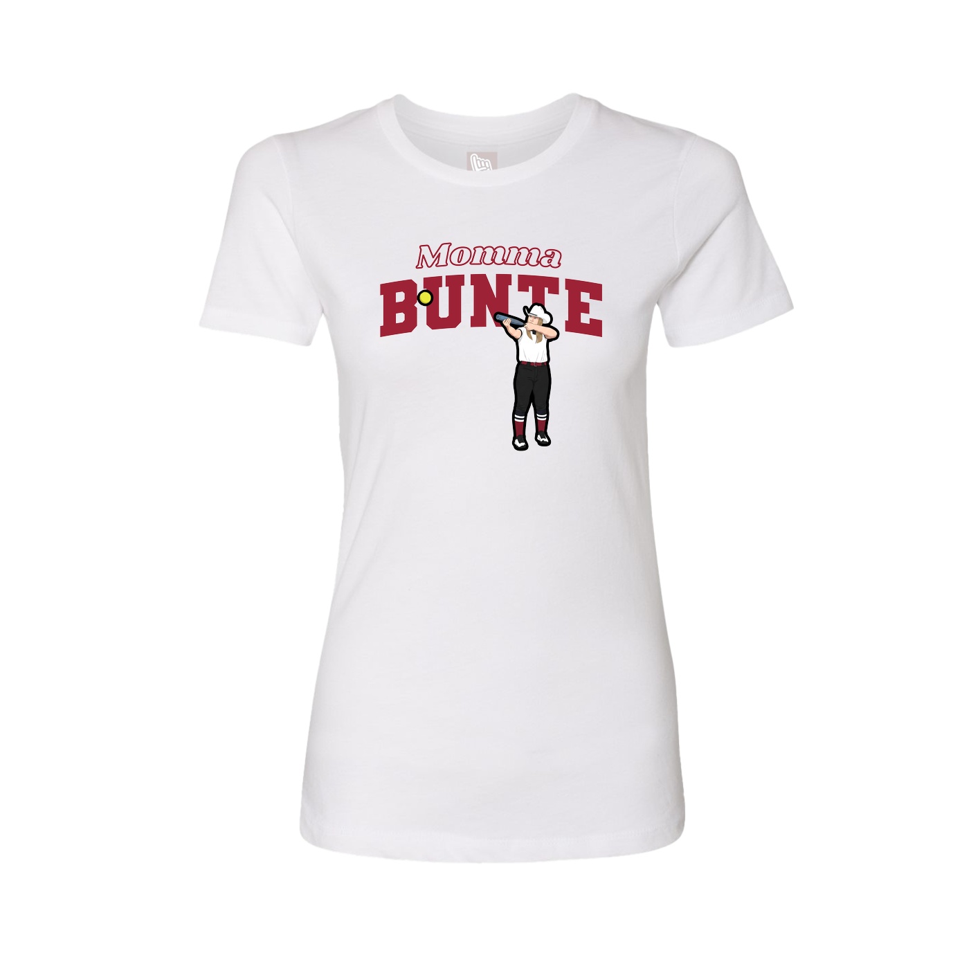 Womens Tee — Mothers Day Block in White