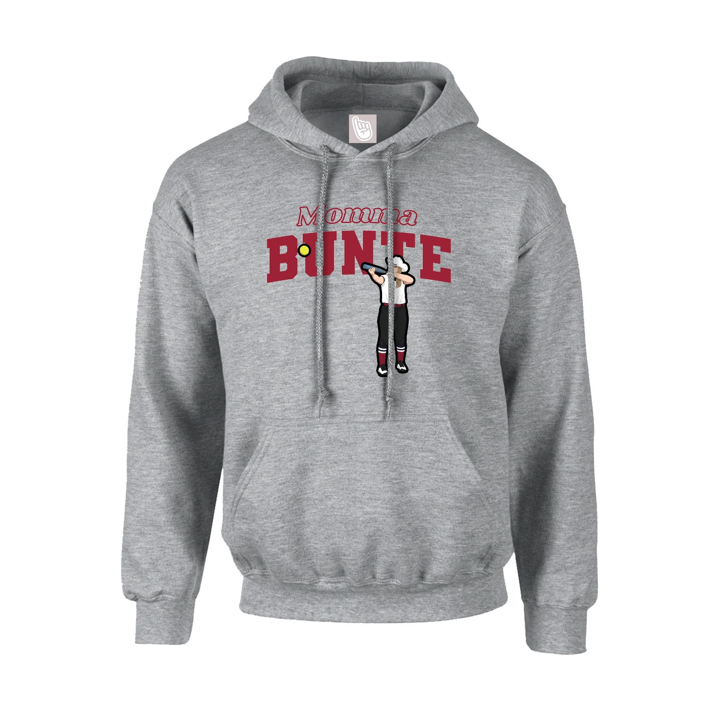 Youth Hoodie — Mothers Day Block in Grey